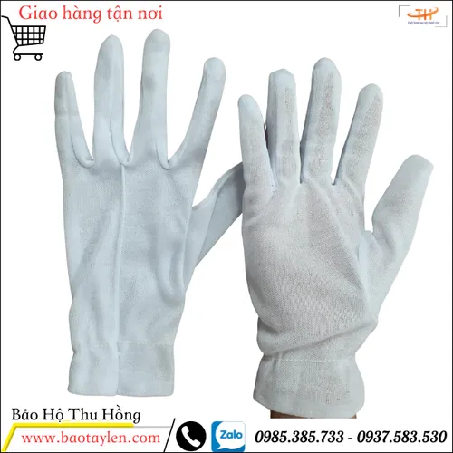Bao tay vải ráp kẻ