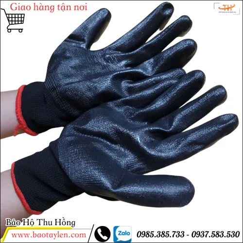 Găng tay phủ cao su chống cắt