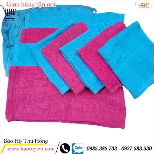 Khăn lau cotton nhiều màu