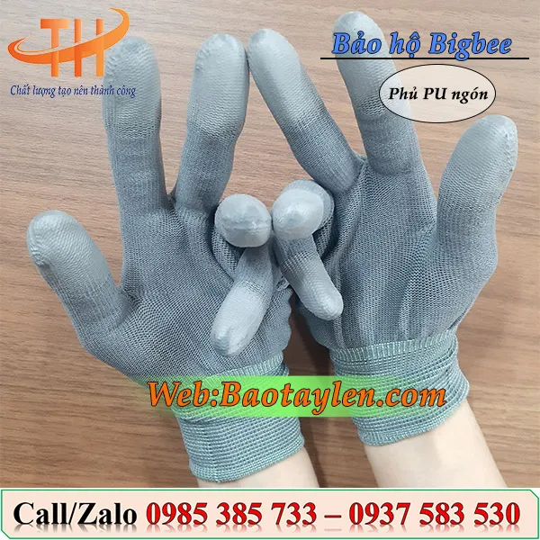 Bao  tay xám phủ PU ngón