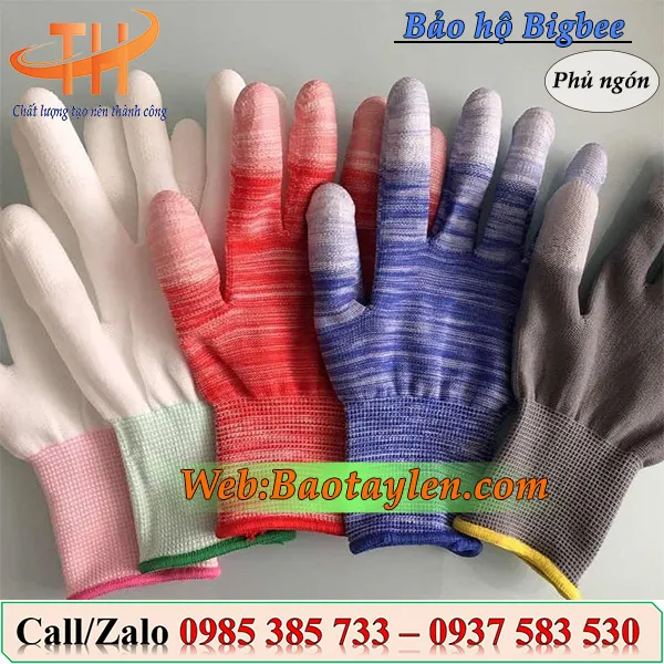 Bao tay trắng phủ PU bàn tay, ngón tay