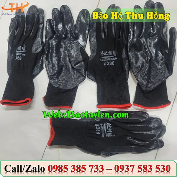 Găng tay phủ cao su chống cắt