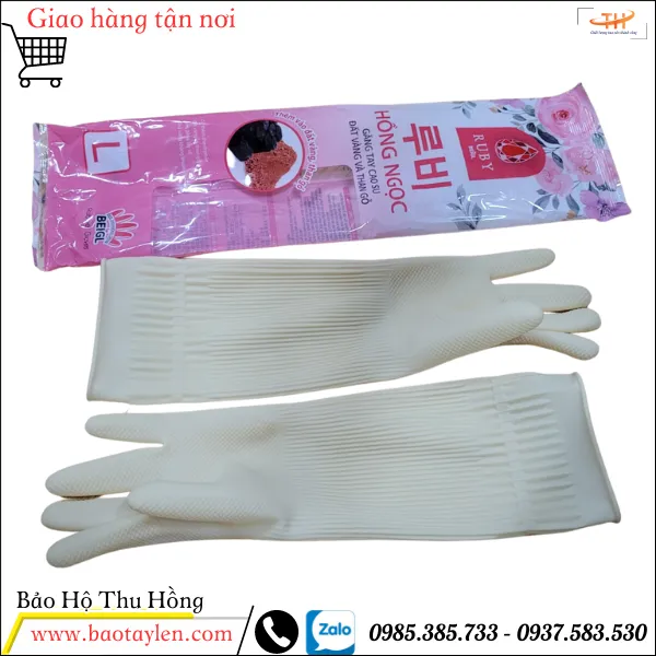Găng tay cao su Hồng Ngọc