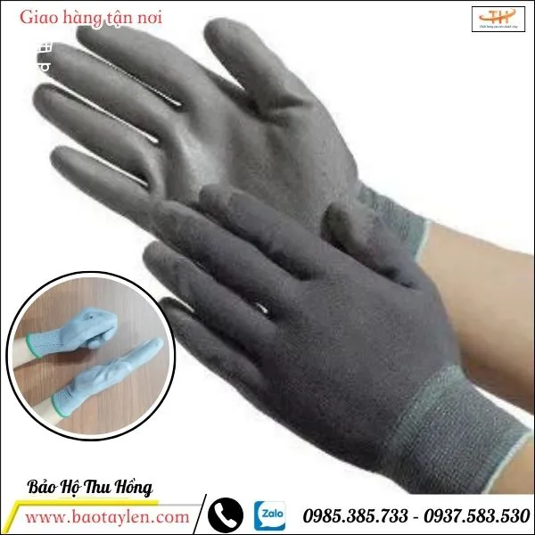 Bao tay xám phủ PU bàn