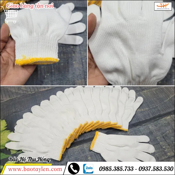 Bao tay len poly trắng 40gr