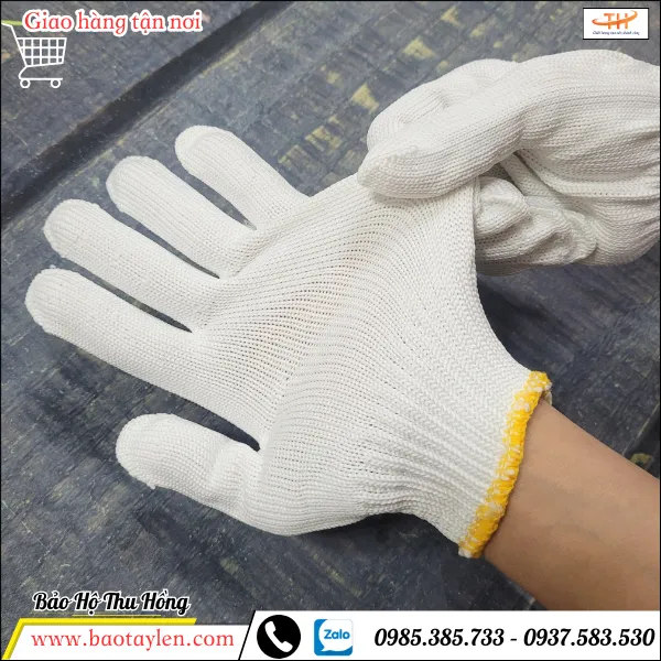 Bao tay len poly trắng 40gr