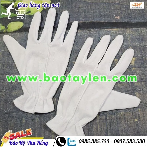 Bao tay vải ráp kẻ