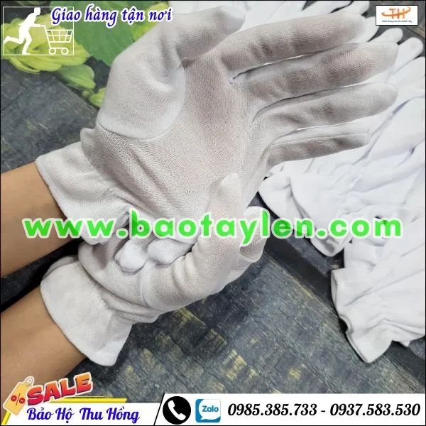 Bao tay vải ráp kẻ