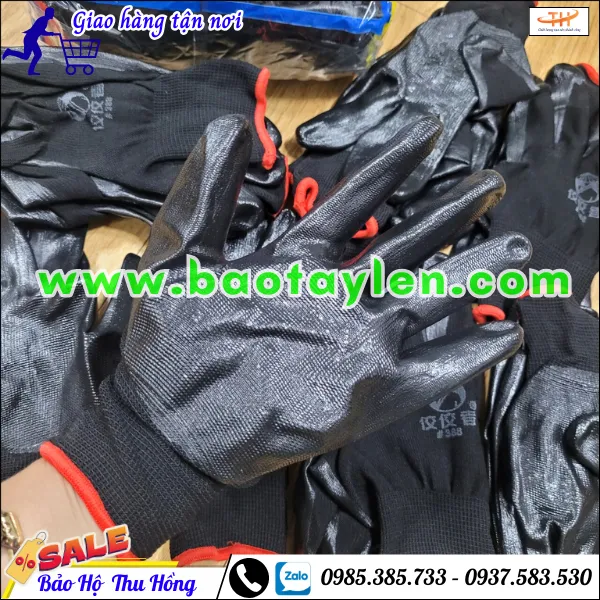 Bao tay trắng phủ natri (sơn)