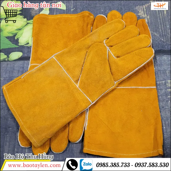 Găng tay da hàn 2 lớp