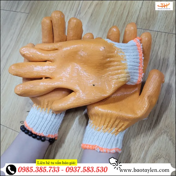 Bao tay len nhúng nhựa 70gr