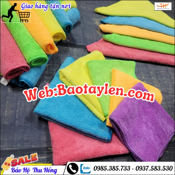 Khăn lau cotton nhiều màu