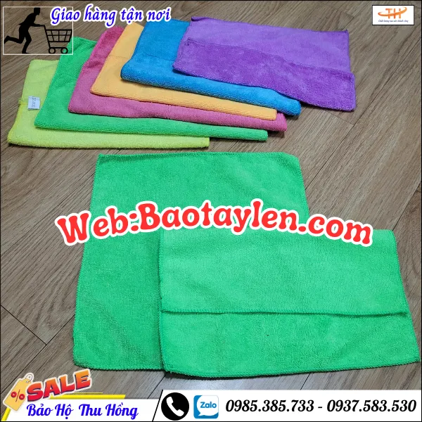 Khăn lau cotton nhiều màu