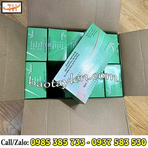 Găng tay y tế VGlove không bột thùng 10 hộp Găng tay y tế VGlove không bột thùng 10 hộp