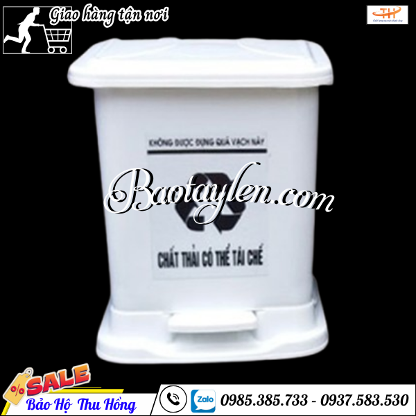 Thùng rác đạp chân văn phòng 30L Thùng rác đạp chân văn phòng 30L