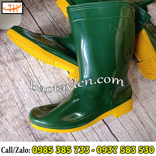 Ủng Sun xanh rêu đế vàng nổi bật Ủng Sun xanh rêu đế vàng nổi bật