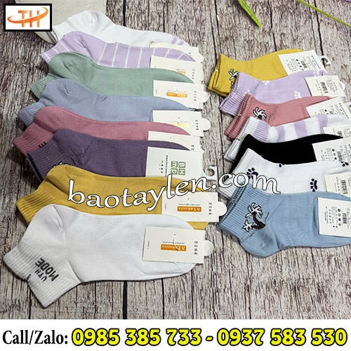 Vớ nữ cotton đa mẫu Vớ nữ cotton đa mẫu