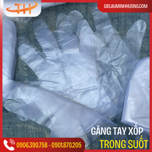 bao tay nilon trong suốt PE dùng 1 lần bao tay nilon trong suốt PE dùng 1 lần