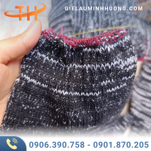 găng tay muối tiêu viền nâu 90g găng tay muối tiêu viền nâu 90g