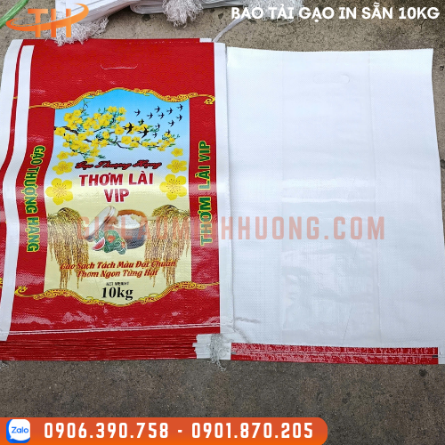 bảo tải gạo in sẵn logo 10Kg bảo tải gạo in sẵn logo 10Kg
