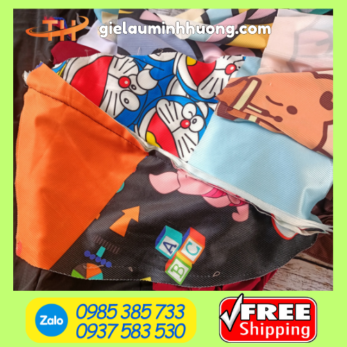 Giẻ vải lau may ghép nhiều miếng Giẻ vải lau may ghép nhiều miếng