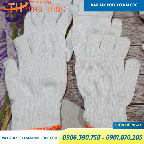 găng tay len kem cổ dài 80g găng tay len kem cổ dài 80g