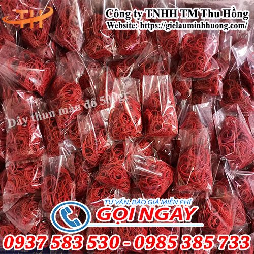 Bán dây thun màu đỏ cột bao bì đủ size giá rẻ