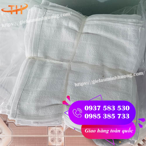 bán giá sỉ rẻ khăn trắng kẻ ô 8 ô lau đa năng