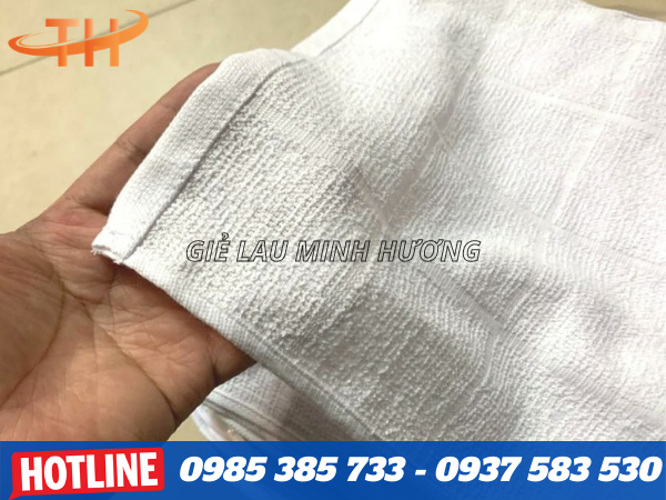Giẻ lau Minh Hương bán khăn vuông trắng cân ký giá sỉ rẻ