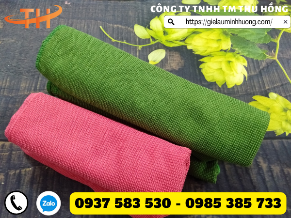 Bán sỉ rẻ khăn lau vuông 2 mặt trơn các màu