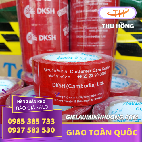 Băng keo in logo slogan, hotline theo màu Băng keo in logo slogan, hotline theo màu