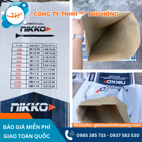 Bao bì KP 50kg đựng đinh chịu lực tốt, chống rách Bao bì KP 50kg đựng đinh chịu lực tốt, chống rách