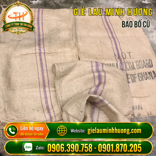 Bao bố cũ sợi đay dày dặn che phủ tốt Bao bố cũ sợi đay dày dặn che phủ tốt