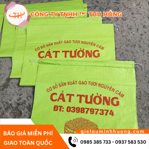 Bao đựng gạo in logo 25kg cho đại lý gạo Bao đựng gạo in logo 25kg cho đại lý gạo