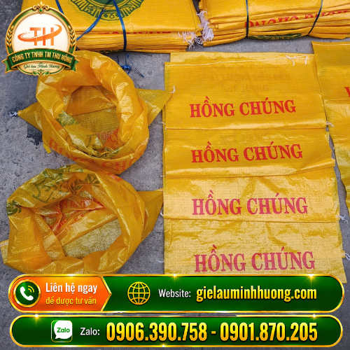 Bao đựng lúa Hồng Chúng 100kg chịu tải trọng lớn Bao đựng lúa Hồng Chúng 100kg chịu tải trọng lớn