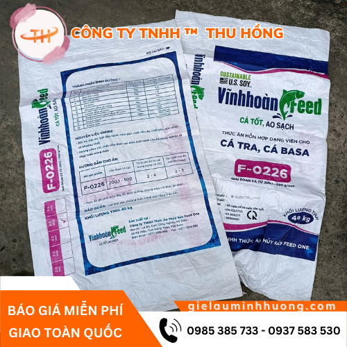 Bao đựng thức ăn gia súc nhựa PP dệt chất lượng cao Bao đựng thức ăn gia súc nhựa PP dệt chất lượng cao