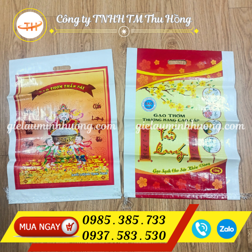 Bao gạo 10kg và 25kg in theo mẫu Bao gạo 10kg và 25kg in theo mẫu