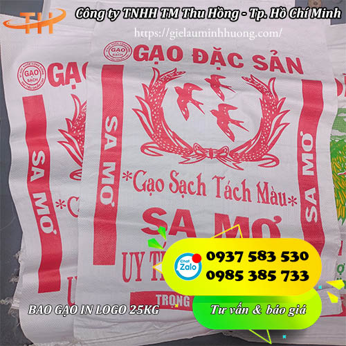 bao gạo in logo 25kg chất lượng cao bao gạo in logo 25kg chất lượng cao