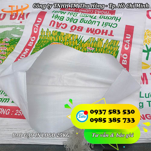 bao gạo in logo 25kg kích thước 50x75cm bao gạo in logo 25kg kích thước 50x75cm