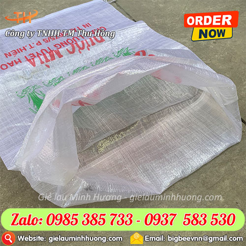 Bao lúa được mùa dệt PP kích thước 70 x 120 Bao lúa được mùa dệt PP kích thước 70 x 120