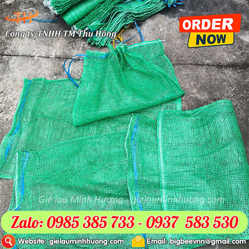 Bao lưới đựng dừa khô giá rẻ tiết kiêm cho chợ nông sản Bao lưới đựng dừa khô giá rẻ tiết kiêm cho chợ nông sản