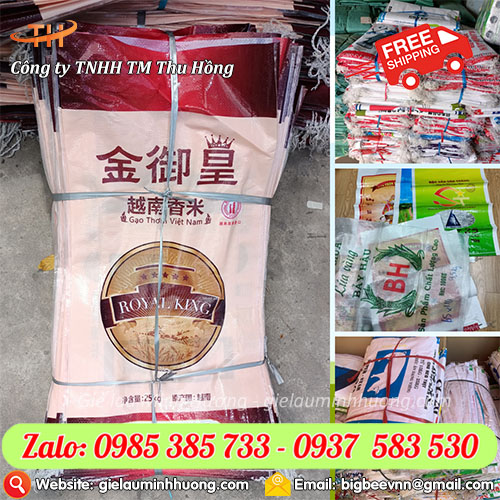 Bao PP dệt có in logo theo yêu cầu  Bao PP dệt có in logo theo yêu cầu