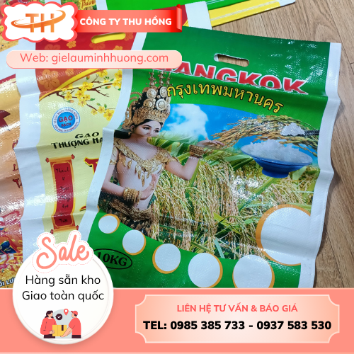 Bao PP dệt in ấn Bao PP dệt ghép màng BOPP in logo cho doanh nghiệp