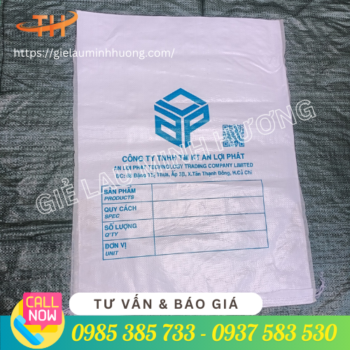 Bao PP dệt tráng PE in theo yêu cầu  Bao PP dệt tráng PE in theo yêu cầu