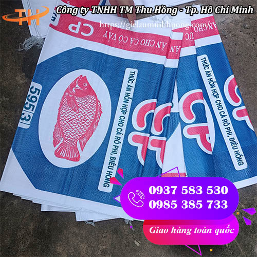 bao PP đựng thức ăn cho cá có in logo