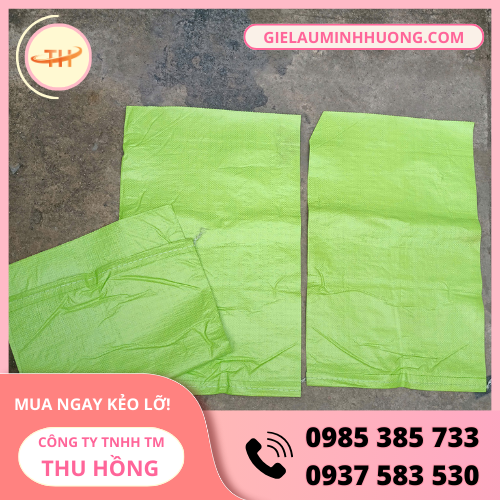 Bao tải 50kg xanh lá bền bỉ, chắc chắn Bao tải 50kg xanh lá bền bỉ, chắc chắn