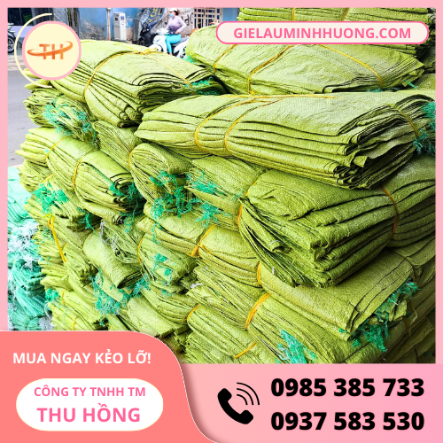 Bao tải 50kg xanh lá đóng hàng an toàn Bao tải 50kg xanh lá đóng hàng an toàn