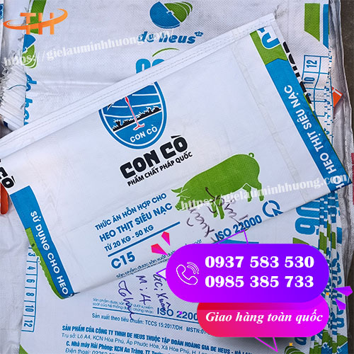 bao tải cám cò cũ tái chế