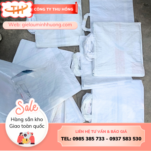 Bao tải cám cò hai quai giá rẻ tại Thu Hồng Bao tải cám cò hai quai giá rẻ, nhiều size 25cm - 35cm - 45cm - 60cm