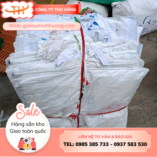 Bao tải cám cò hai quai số lượng lớn Bao tải cám cò hai quai số lượng lớn